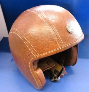 Royal Enfield Classic Jet Leather Helmet Brown Medium new